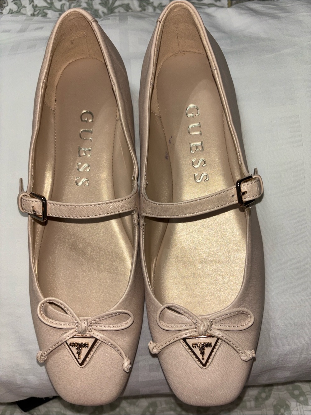 New GUESS Women's Blush Pink Mary Jane Ballet Flats sold out new without tags